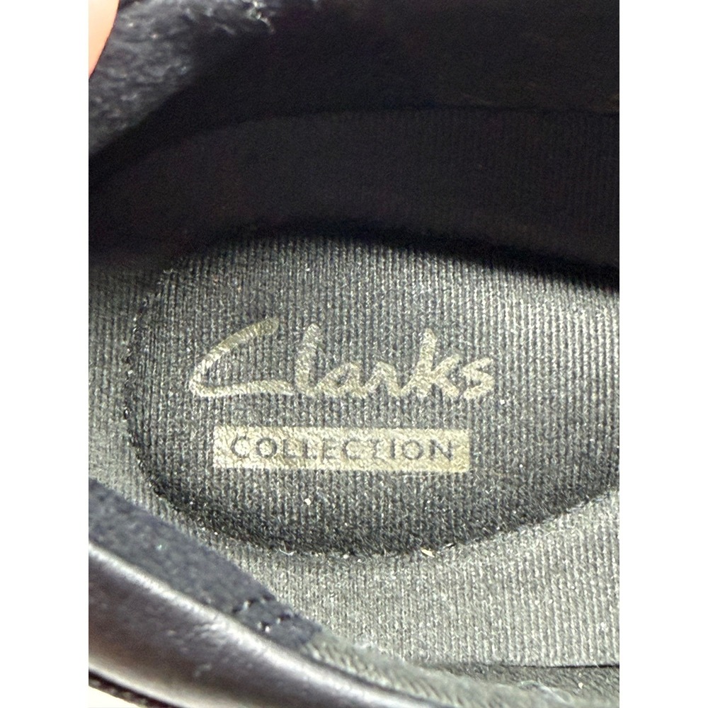 Clarks Collection Womens‎ Black Leather Side Zip Heeled Loafers Shoes Size 7M - Picture 8 of 11